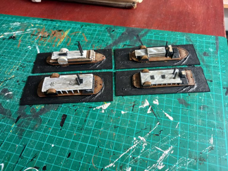 ACW ships finally painted. – Little Wargaming Worlds
